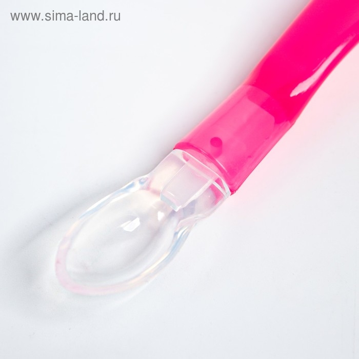 Ложка детская для кормления силиконовая, от 5 мес., цвет розовый Ложка детская для кормления силиконовая, от 5 мес., цвет розовый