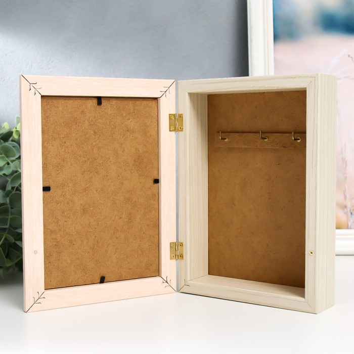 Ключница Ключница "Ключи от счастья" молочный дуб 15х21 см МИКС