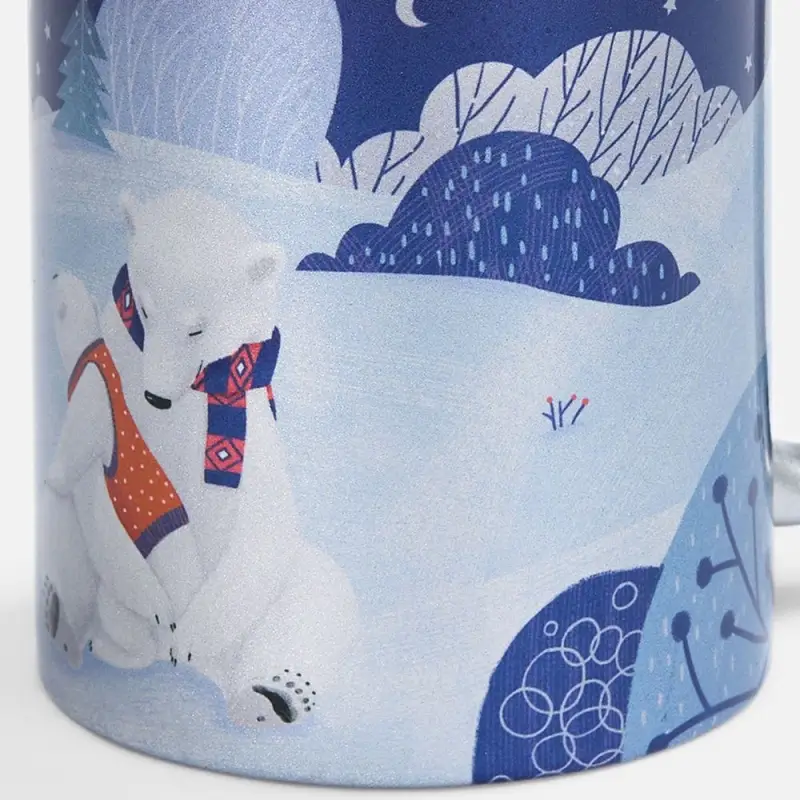 Кружка &laquo;Праздничный полюс&raquo;, серебристая