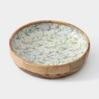 Блюдо &laquo;Оттенки сирени&raquo;, 25.5&times;25.5&times;6 см, дерево манго