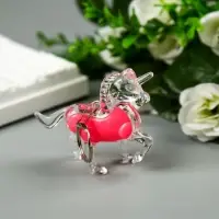 Фонарик брелок для ключей на кольце «Единорог», мигает, 6×2×6.5 см, МИКС