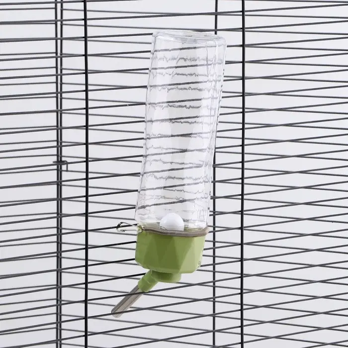 Поилка для животных, 500 мл, крепление-пружинка, зелёная