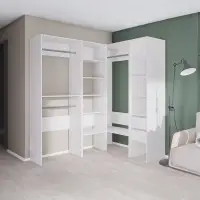 Комплект модульной гардеробной системы «Модус», 2800×2080×510 мм, цвет белый Комплект модульной гардеробной системы «Модус», 2800×2080×510 мм, цвет белый