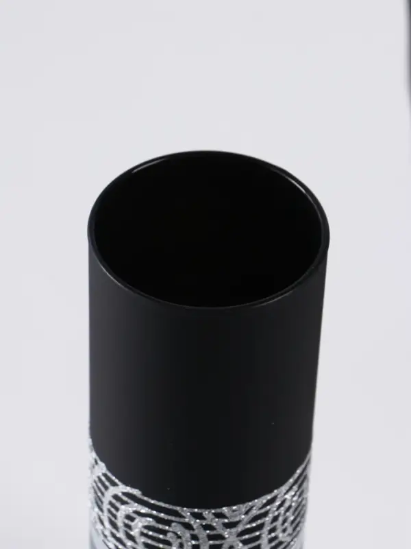 Ваза &laquo;Эридан. Узоры&raquo;, h=26 см, стекло, чёрная