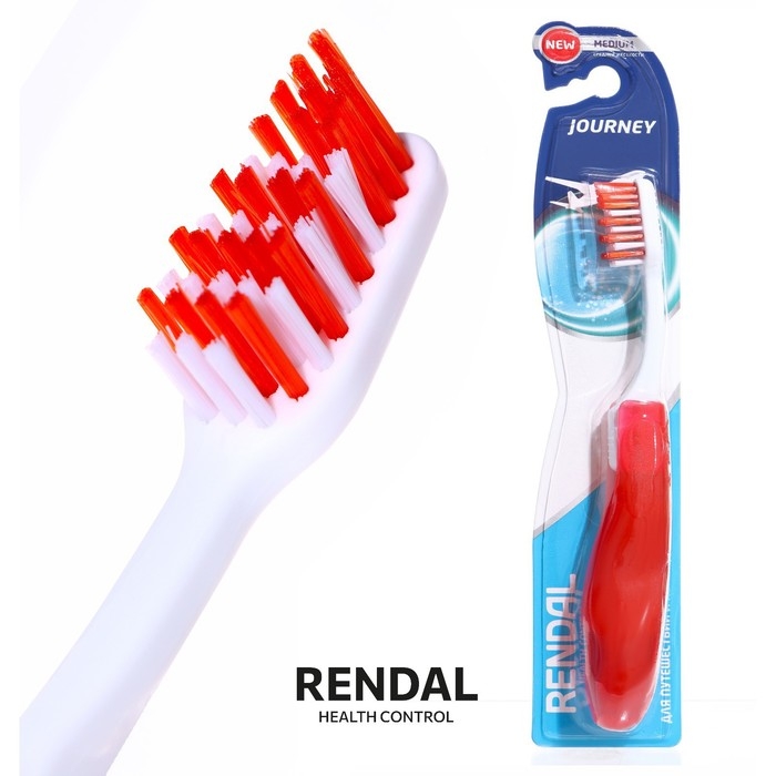 Зубная щётка Rendall Journey, средней жёсткости, складная, микс, 1 шт. Зубная щётка Rendall Journey, средней жёсткости, складная, микс, 1 шт.