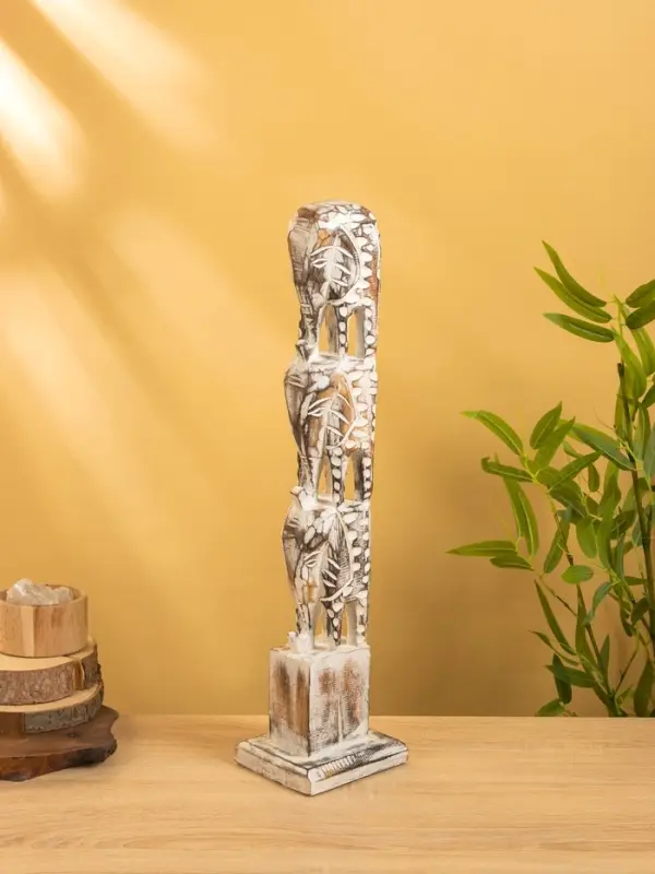 Сувенир «Статуя Слонов», 13×12×58 см, дерево