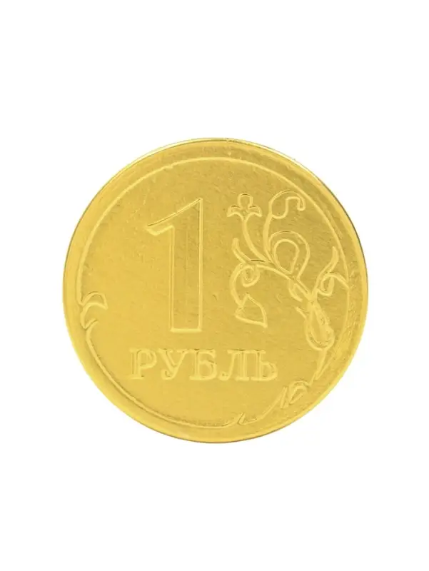 Монеты шоколадные &laquo;Рубль&raquo;, в банке, 6 г