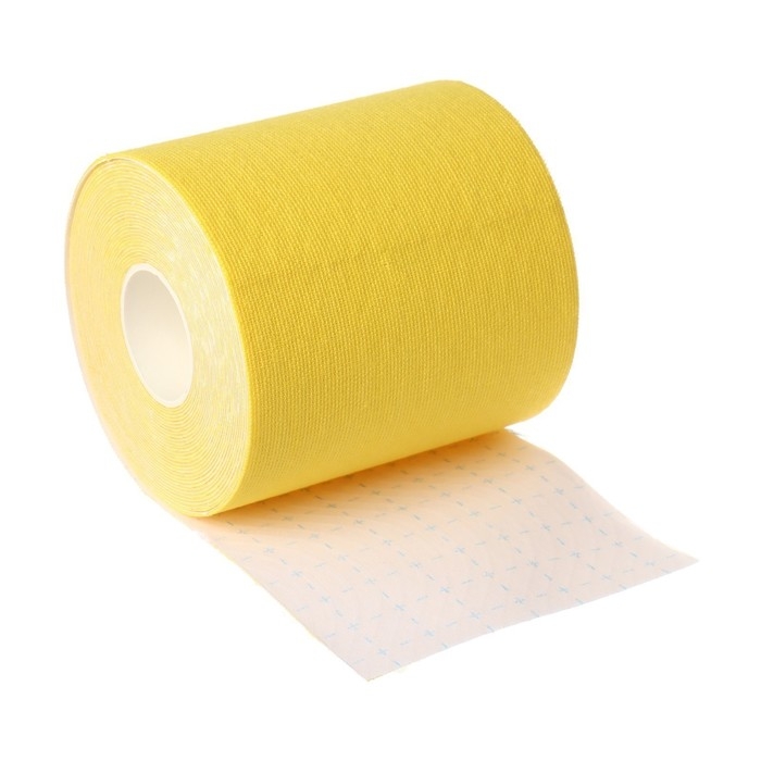 Кинезио - тейп, 7,5 см × 5 м, цвет жёлтый Кинезио - тейп, 7,5 см × 5 м, цвет жёлтый