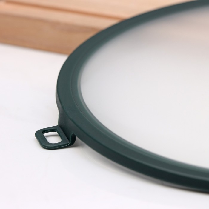 Вакуумная крышка для посуды Доляна, d=22,5 см, цвет зелёный Вакуумная крышка для посуды Доляна, d=22,5 см, цвет зелёный