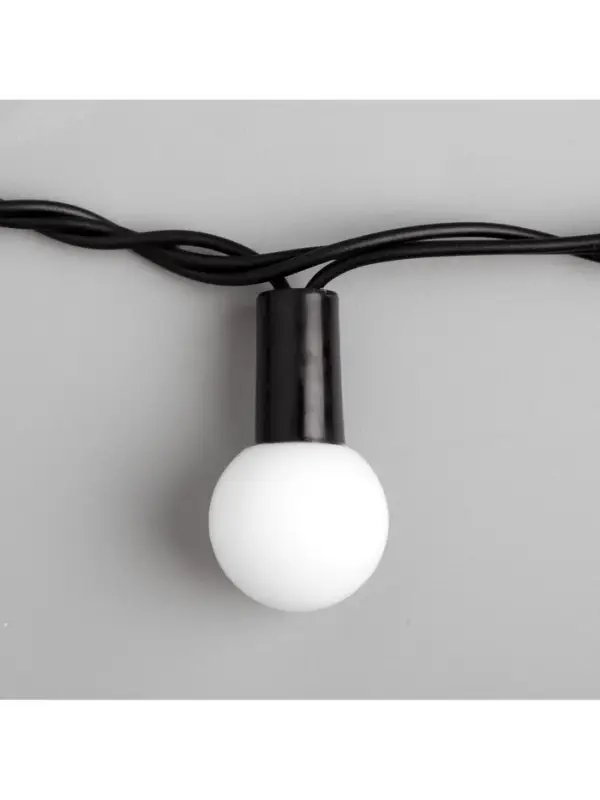 Гирлянда &laquo;Нить&raquo; 10 м с насадками &laquo;Шарики 2.5 см&raquo;, IP44, тёмная нить, 100 LED, свечение мульти (RG/RB), мигание, 220 В