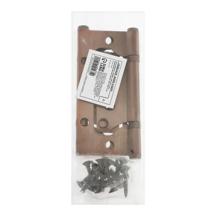 Петля-бабочка ТУНДРА, 100&times;70&times;1.3 мм, универсальная, без врезки, цвет медь, 2 шт.