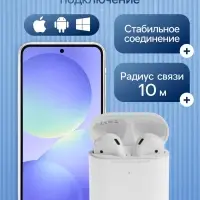 Наушники беспроводные BYZ i18 Youth version, TWS, вкладыши, микрофон, Bluetooth 5.0, 300 мАч, белые