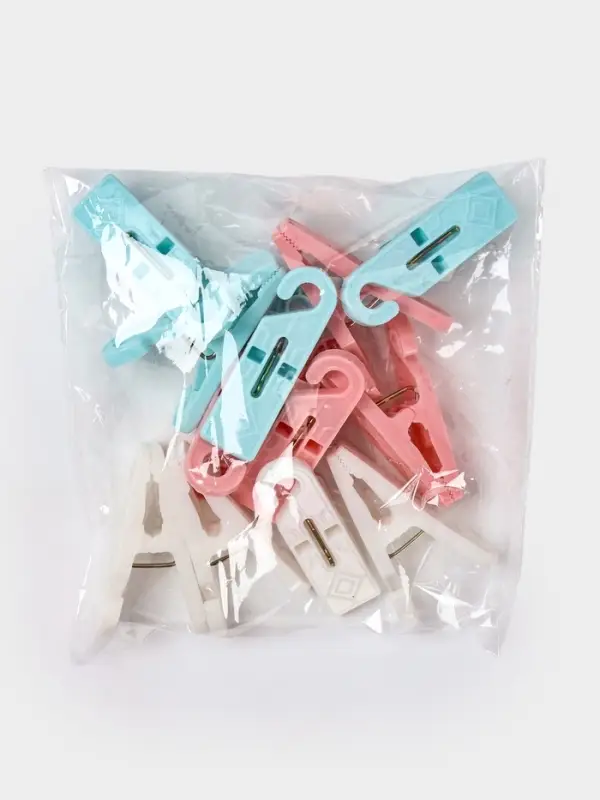 Набор прищепок бельевых 12 шт, пластик