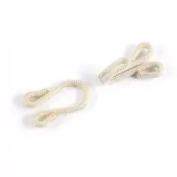 Крючок для верхней одежды, в оплётке, 5 шт., 3.5&times;1.2 см, молочный