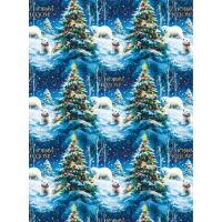 Бумага упаковочная для сувен. продукции с рисунком, 80г/м2 100х70 арт.95221