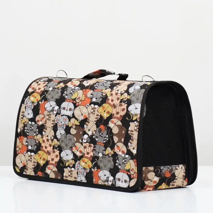 Сумка - переноска каркасная &laquo;Кошки&raquo;, размер S, 37.5&times;17&times;22 см