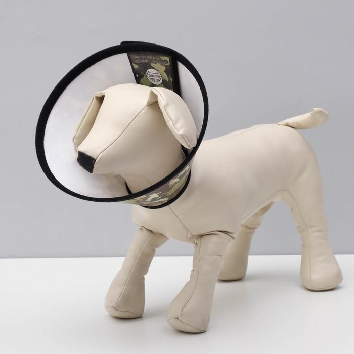 Ветеринарный воротник №4, обхват шеи 29-33 см, высота 13,5 см, хаки Ветеринарный воротник №4, обхват шеи 29-33 см, высота 13,5 см, хаки