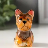 Фигурка &laquo;Собака Йорк терьер&raquo;, 6.5&times;7.5 см, селенит, МИКС