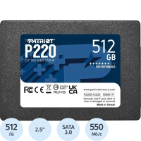 SSD накопитель Patriot P220 512GB 2.5 SATA(P220S512G25)