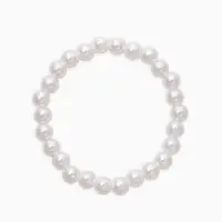 Браслет "Бусины жемчуга" (набор 7 шт), №6,8,10,14, цвет белый