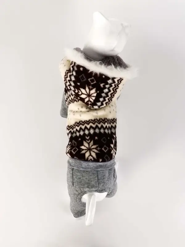 Комбинезон Комбинезон "Лапландия", с подкладом, размерразмер M (ДС 30, ОГ 40, ОШ 30 см), серый/бордо