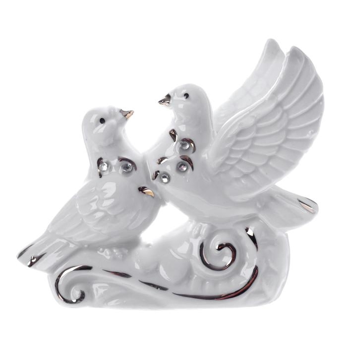 Сувенир Сувенир "2 голубя воркуют" со стразами 3,5х9,7х8,5 см