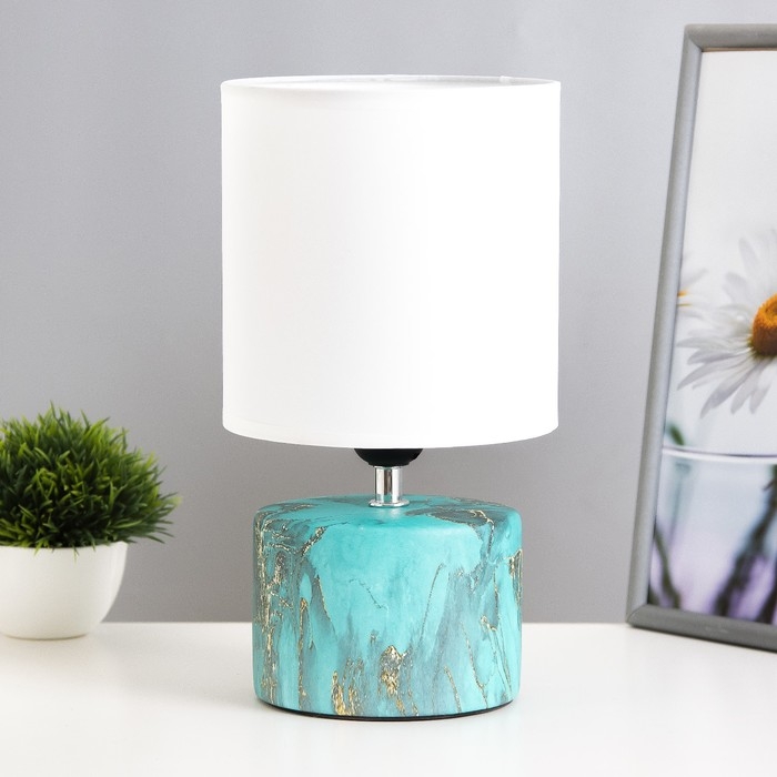 Настольная лампа Настольная лампа "Сафари К" Е27 40Вт лазурный 12,5х12,5х29 см RISALUX