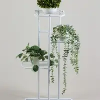 Подставка для цветов Greengo, 4 полки, 43&times;22&times;82 см, напольная, металл, белая