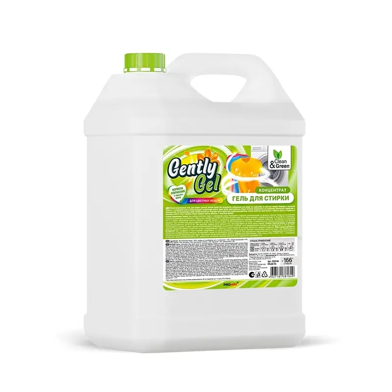 Гель концентрат для стирки "Gently Gel" для цветных тканей (ПЭНД) 5 л. Clean&Green CG8184