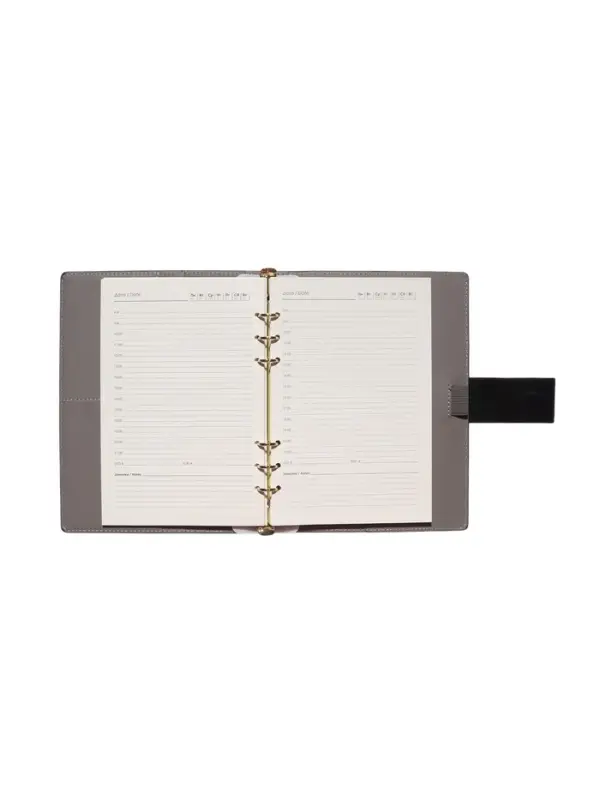 Органайзер на кольцах, А5, с хлястиком, 80л, линия, к/зам, Черный Органайзер на кольцах, А5, с хлястиком, 80л, линия, к/зам, Черный