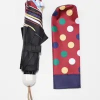 Зонт механический &laquo;Горох&raquo;, эпонж, 4 сложения, 8 спиц, R=49/56 см, d=98 см, МИКС