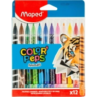 Фломастеры Maped COLOR'PEPS ANIMALS смываемые,12цв/наб,845403