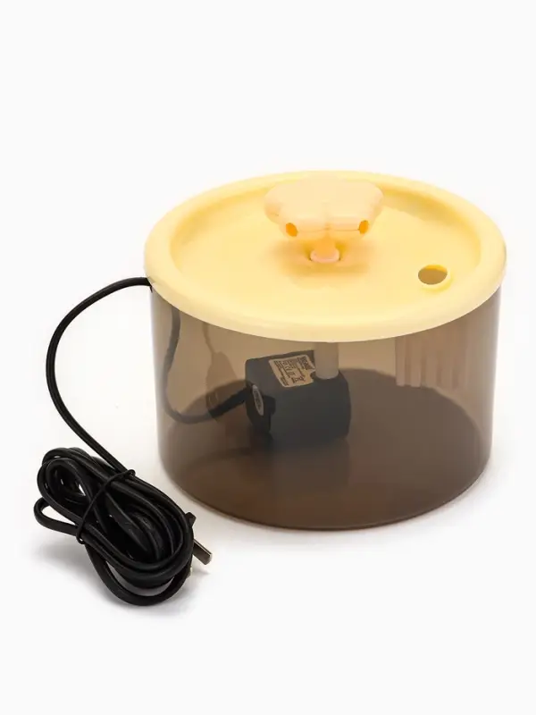 Фонтан для животных с миской, 34×17.5×11.5 см, бежевый Фонтан для животных с миской, 34×17.5×11.5 см, бежевый