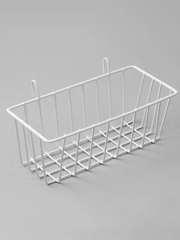 Корзина на сетку, 23&times;9&times;10 см, цвет белый