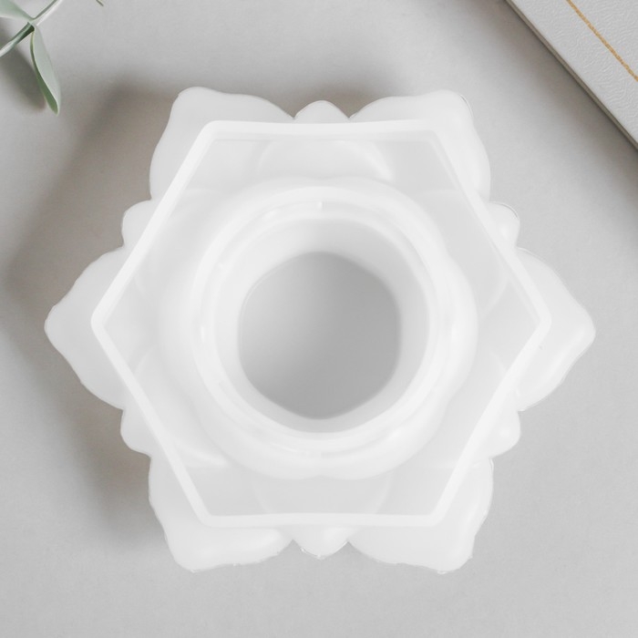 Молд силикон Молд силикон "Подсвечник цветок" 10,7х12,2х4,3 см