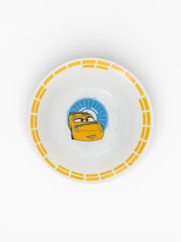 Набор посуды керамической детской, 3 предмета: кружка 200 мл, тарелка 19 см, салатник 250 мл, Тачки