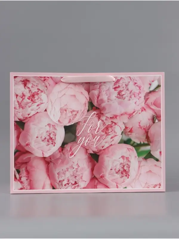Пакет подарочный ламинированный, упаковка, For you, L 40&times;31&times;11.5 см