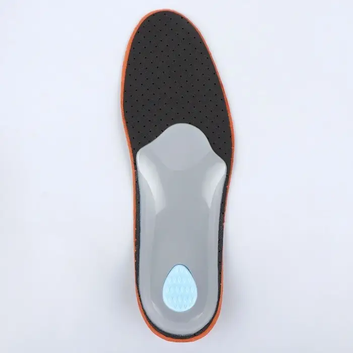 Стельки для обуви, амортизирующие, дышащие, с жёстким супинатором, р-р RU 43 (р-р Пр-ля 42), 27.5 см, пара, коричневые