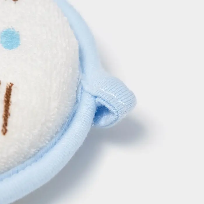 Мочалка детская для купания Доляна &laquo;Мышонок&raquo;, d=11.5 см, голубая