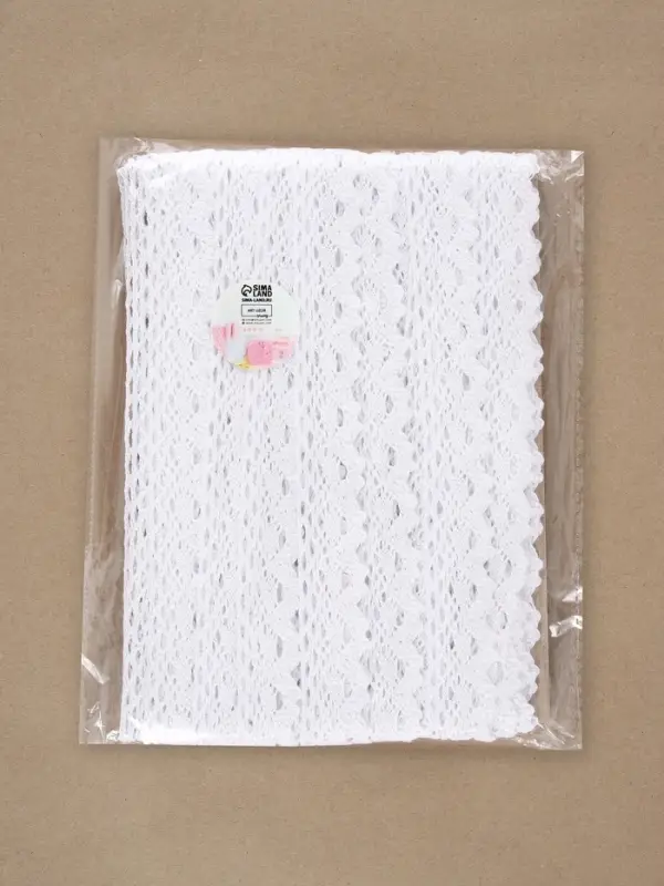 Кружево вязаное, 25 мм, 15&plusmn;1 м, белое