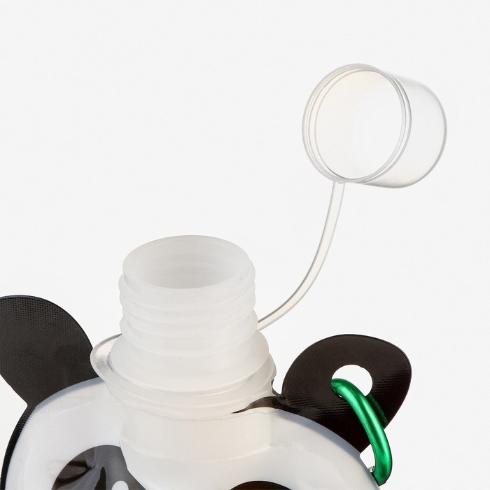 Фляжка для воды, 280 мл, Фляжка для воды, 280 мл, "Панда", на карабине, 22 х 12 см