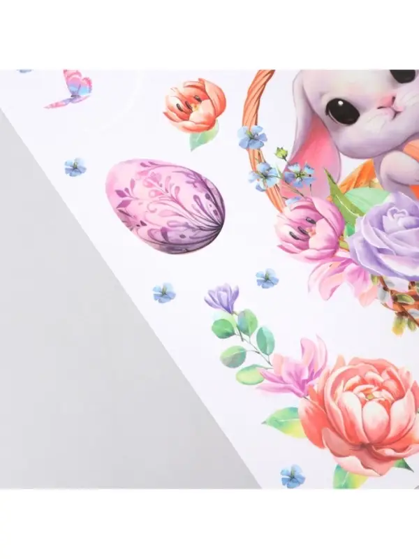 Наклейки пасхальные витражные &laquo;Счастливой Пасхи!&raquo;, 33&times;50.5 см