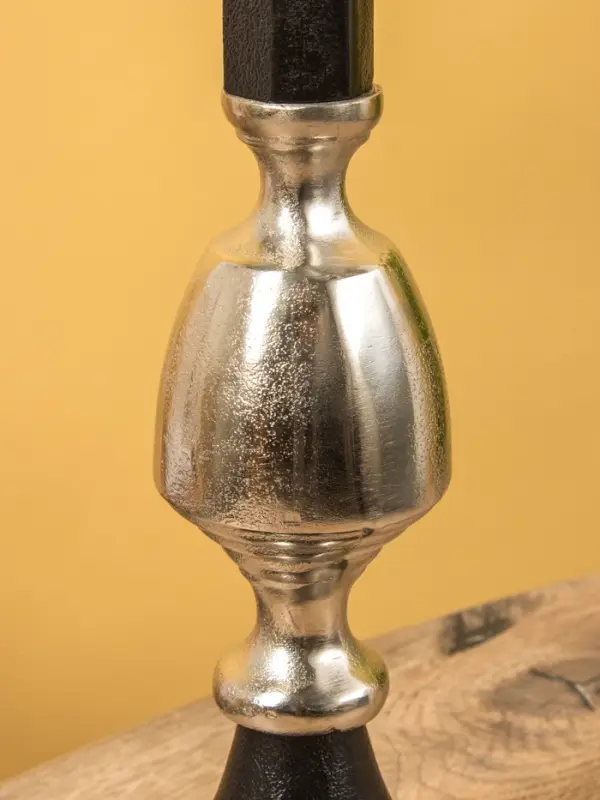 Подсвечник канделябр  на 3 свечи "Тёмная Вуаль" алюминий 46х15х62 см