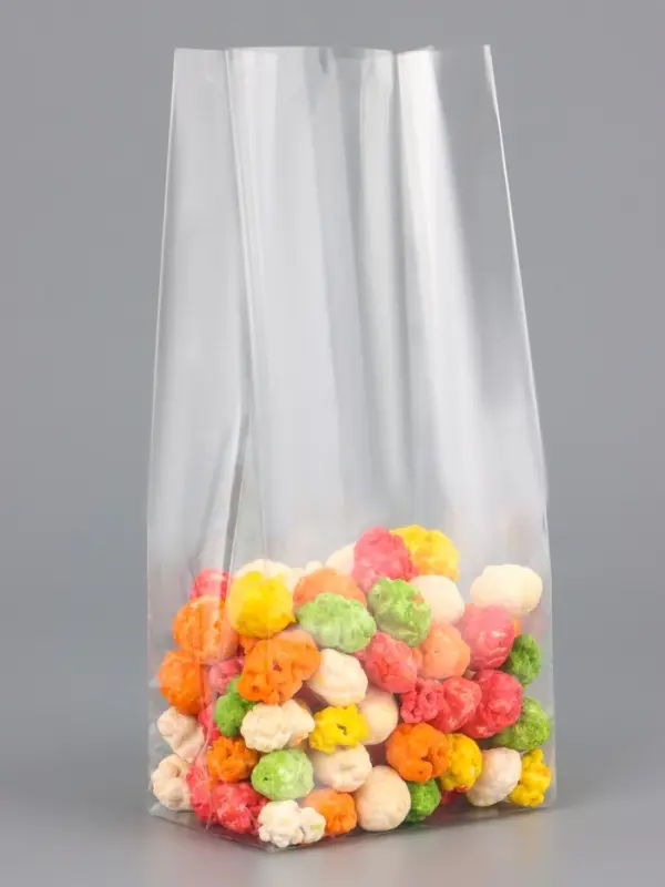 Пакет полипропиленовый фасовочный, прямоугольное дно, прозрачный, 9&times;5&times;19 см