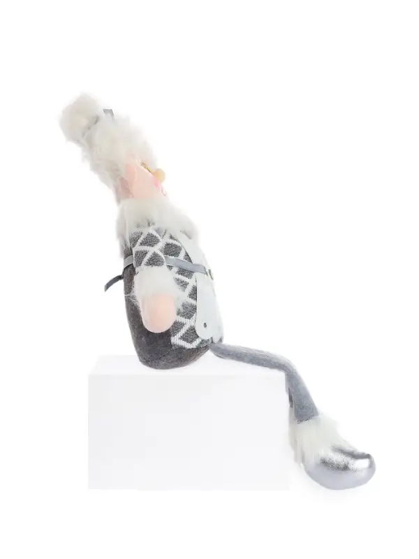 Игрушка мягкая &laquo;Бабушка Мороз в костюме с ремешком&raquo; 15&times;39 см, серая