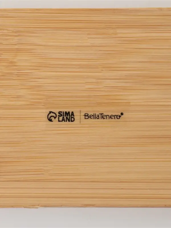 Набор для специй BellaTenero, солонка 130 мл, перечница 130 мл, на бамбуковой подставке, фарфор, белый