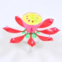 Свеча для торта музыкальная &laquo;Тюльпан&raquo;, красная, 12&times;5 см