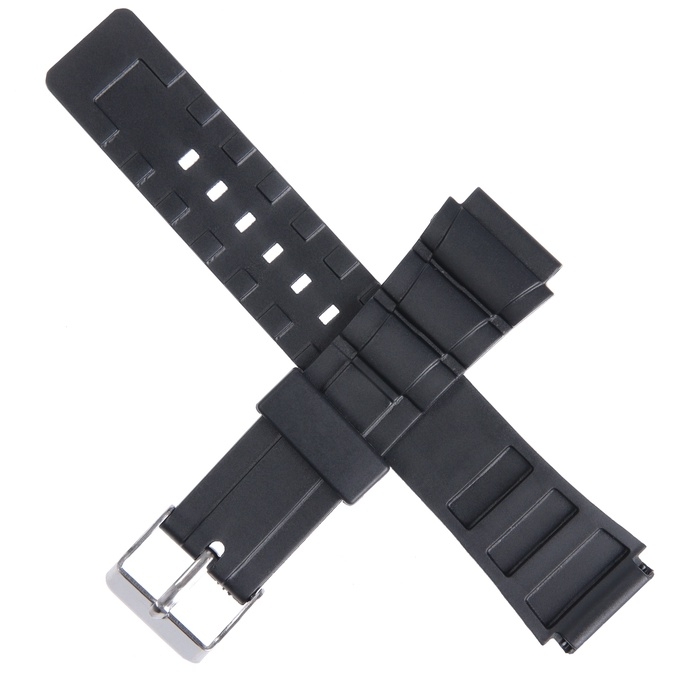 Ремешок для часов 18 мм, силикон, l-21 см, черный Ремешок для часов 18 мм, силикон, l-21 см, черный