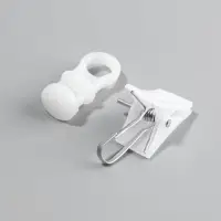 Набор для штор: бегунок 10 шт., зажимы 10 шт., белый