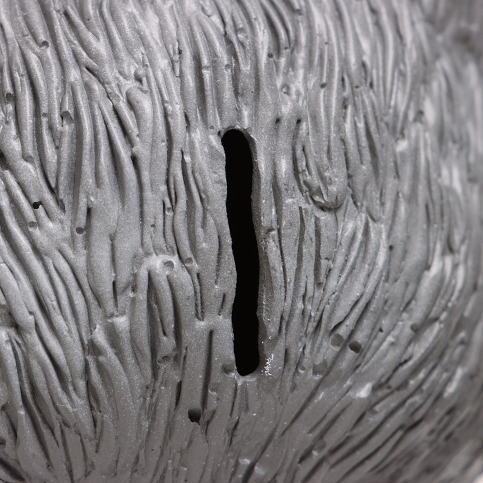 Копилка Копилка "Кот с цветком" серый, 18 см